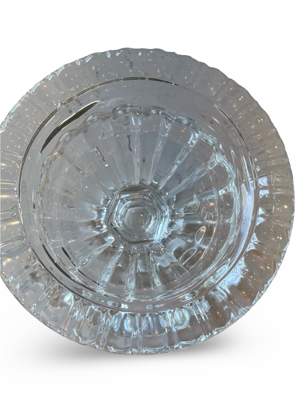 Anthropologie Iris Pressed Glass Compote 6” - Picture 4 of 8